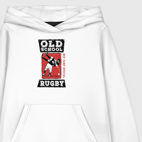 Детская толстовка хлопок Old School Rugby, цвет белый - фото 3