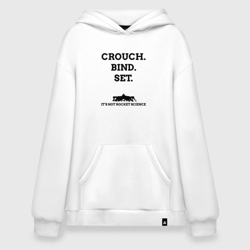 Худи SuperOversize хлопок Crouch. Bind. Set, цвет белый