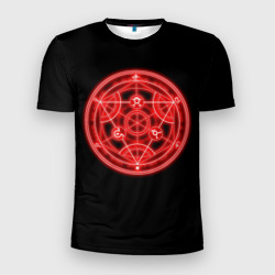 Мужская футболка 3D Slim Стальной алхимик Fullmetal Alchemist +спина