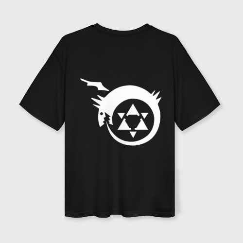 Женская футболка oversize 3D Стальной алхимик Fullmetal Alchemist +спина - фото 2