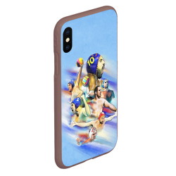 Чехол для iPhone XS Max матовый Water polo players - фото 2