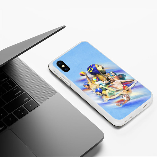Чехол для iPhone XS Max матовый с принтом Water polo players, фото #5