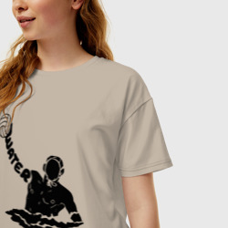 Женская футболка хлопок Oversize Ватерполист - фото 2