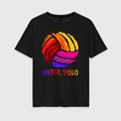 Женская футболка хлопок Oversize Мяч для водного поло