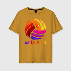 Женская футболка хлопок Oversize Мяч для водного поло