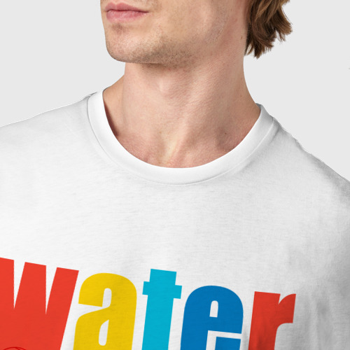 Мужская футболка хлопок Water polo, цвет белый - фото 6