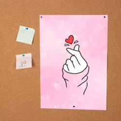 Постер Сердечко пальцами - фото 2