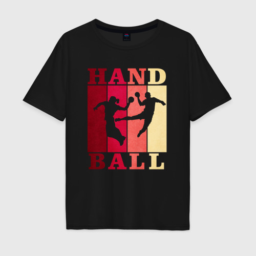 Мужская футболка хлопок Oversize Handball, цвет черный