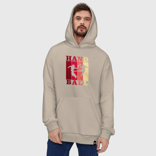 Худи SuperOversize хлопок Handball, цвет миндальный - фото 5