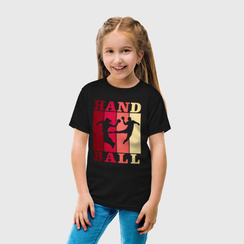 Детская футболка хлопок Handball, цвет черный - фото 5