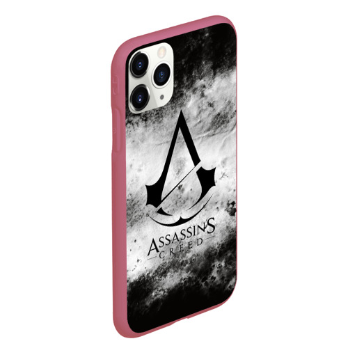 Чехол для iPhone 11 Pro Max матовый Assassin`s Creed, цвет малиновый - фото 3