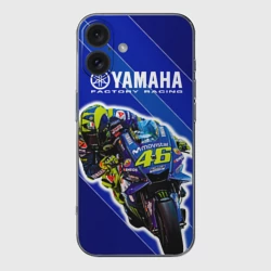 Чехол для iPhone 16 силиконовый с защитой камеры Valentino Rossi