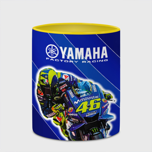 Кружка с полной запечаткой Valentino Rossi, цвет белый + желтый - фото 4