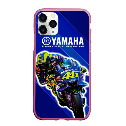 Чехол для iPhone 11 Pro Max матовый Valentino Rossi, цвет малиновый