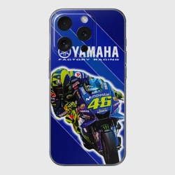 Чехол для iPhone 15 Pro силиконовый с защитой камеры Valentino Rossi