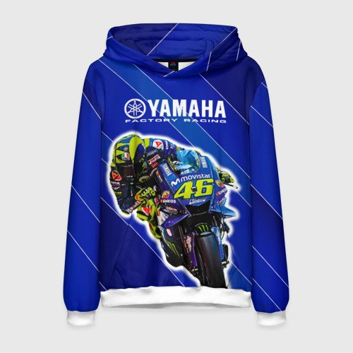 Мужская толстовка 3D Valentino Rossi, цвет белый