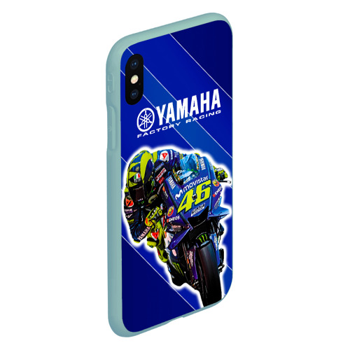 Чехол для iPhone XS Max матовый Valentino Rossi, цвет мятный - фото 3