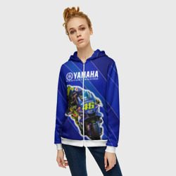 Женская толстовка 3D на молнии Valentino Rossi - фото 2