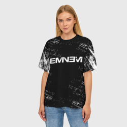 Женская футболка oversize 3D Eminem - фото 2