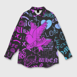 Женская рубашка oversize 3D LIL Peep