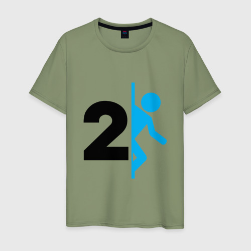 Мужская футболка хлопок Portal, цвет авокадо
