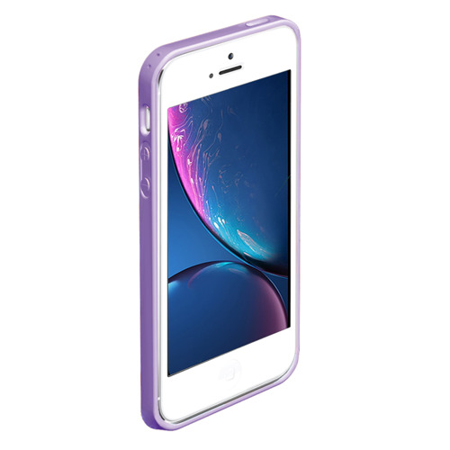 Чехол для iPhone 5/5S матовый Portal, цвет светло-сиреневый - фото 2