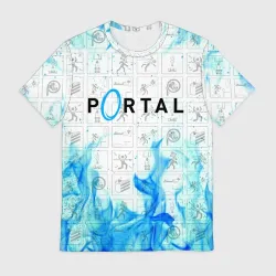 Мужская футболка 3D Portal