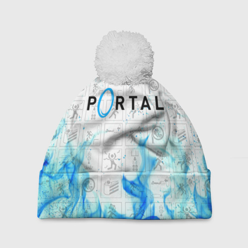 Шапка 3D c помпоном Portal, цвет 3D печать