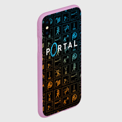Чехол для iPhone XS Max матовый Портал 2 паттерн - фото 2