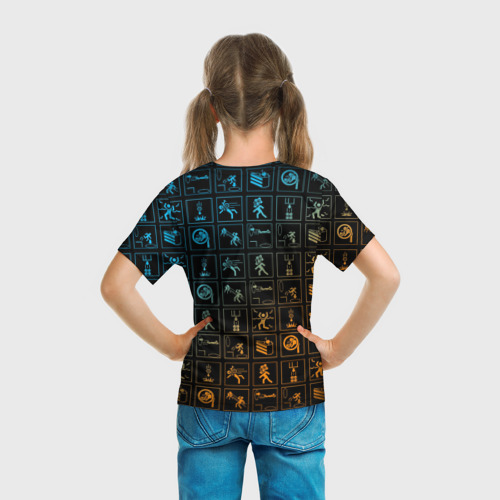 Детская футболка 3D Портал 2 паттерн, цвет 3D печать - фото 6