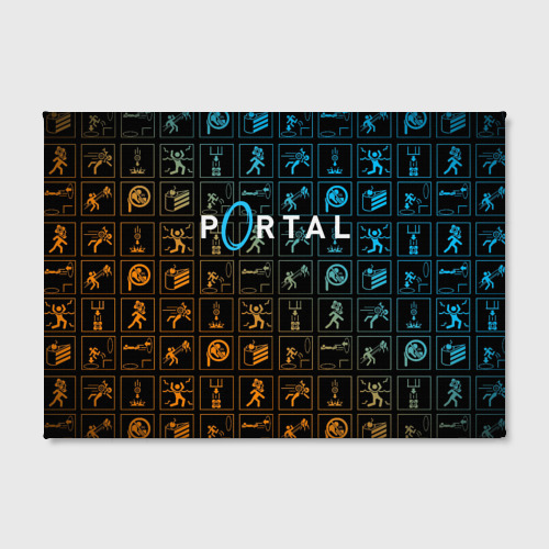Холст прямоугольный Портал 2 паттерн, цвет 3D печать - фото 2