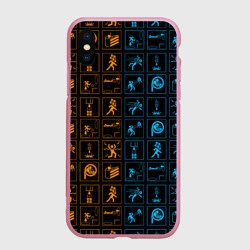 Чехол для iPhone XS Max матовый Portal icons портал иконки