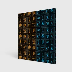 Холст квадратный Portal icons портал иконки