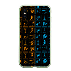Чехол для iPhone XS Max матовый Portal icons портал иконки