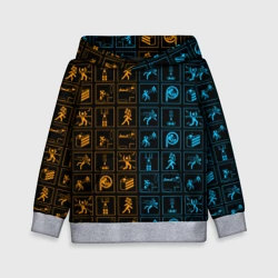 Детская толстовка 3D Portal icons портал иконки