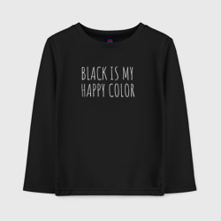 Детский лонгслив хлопок Black is my happy color