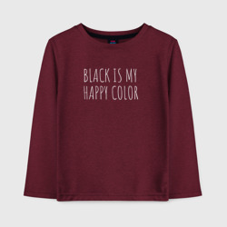 Детский лонгслив хлопок Black is my happy color