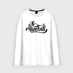 Женский лонгслив oversize хлопок Handball lettering