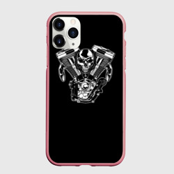 Чехол для iPhone 11 Pro Max матовый Движковый череп