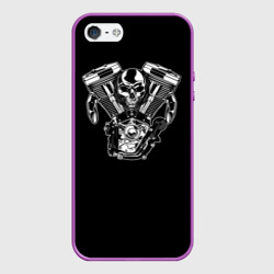 Чехол для iPhone 5/5S матовый Движковый череп
