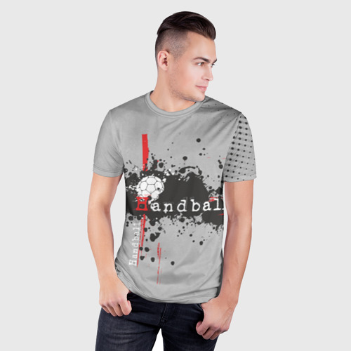 Мужская футболка 3D Slim Handball, цвет 3D печать - фото 3