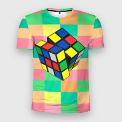 Мужская футболка 3D Slim Кубик Рубика