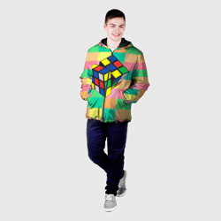 Мужская куртка 3D Кубик Рубика - фото 2