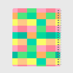 Тетрадь с принтом Кубик Рубика для любого человека, вид сзади №1. Цвет основы: крупная клетка
