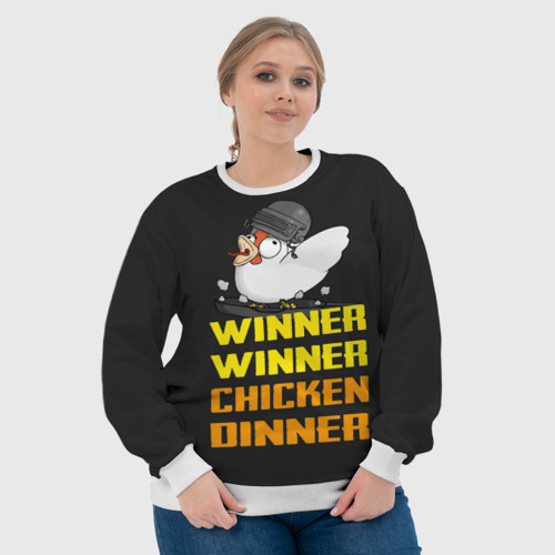 Женский свитшот 3D с принтом Winner Chicken Dinner, фото #4