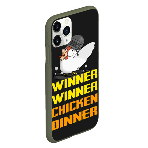 Чехол для iPhone 11 Pro матовый с принтом Winner Chicken Dinner, вид сбоку #3