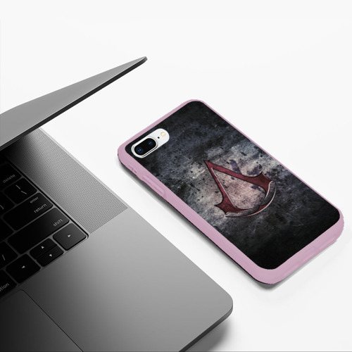 Чехол для iPhone 7Plus/8 Plus матовый Assassin`s Creed, цвет розовый - фото 5