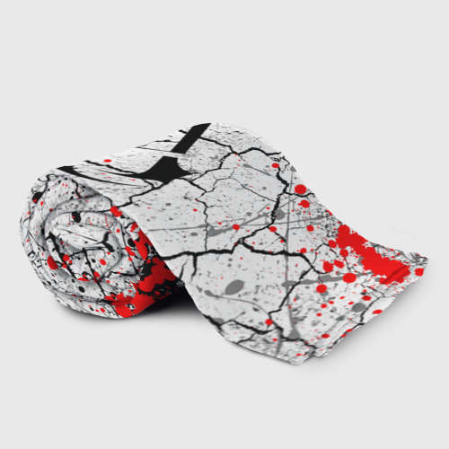 Плед 3D Ассасин крид с красными каплями, цвет 3D (велсофт) - фото 2
