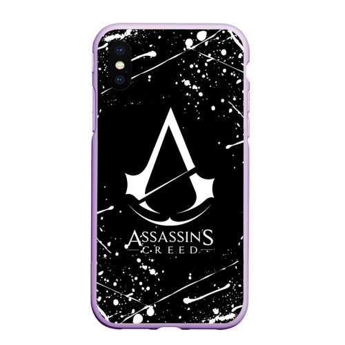 Чехол для iPhone XS Max матовый Assassin`s Creed, цвет сиреневый