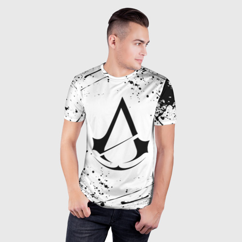 Мужская футболка 3D Slim Assassin`s Creed ассасин Крид, цвет 3D печать - фото 3
